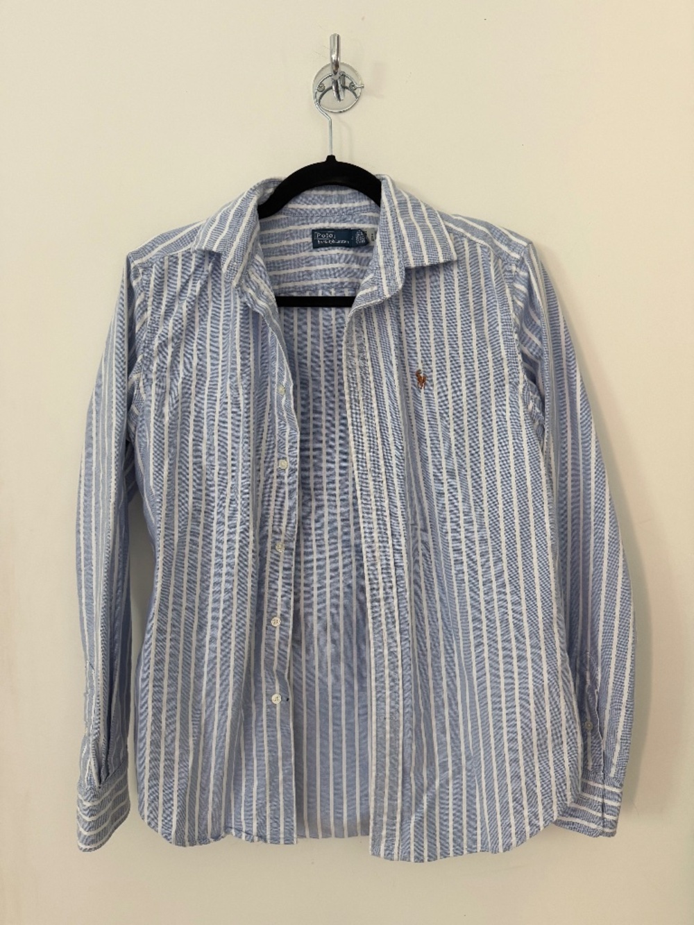 Women’s Polo Ralph Lauren Blue and White Striped Button Down